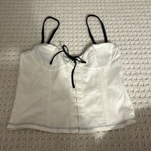 white fox corset top!